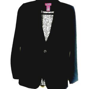 Savile Row London Black Blazer Womens Size Small Soft Polyester Jacket